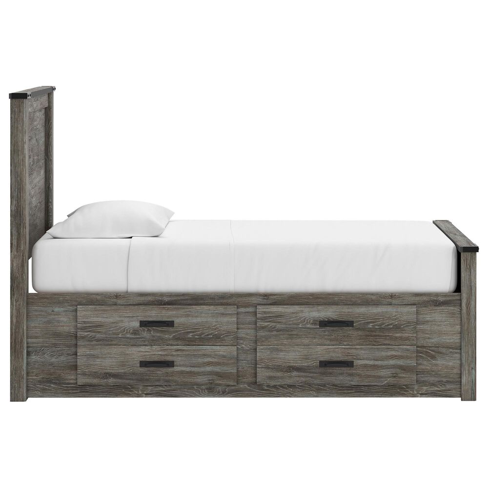Ashley Frandern Twin Platform Bed with Storage in Warm Gray, , large