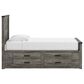 Ashley Frandern Twin Platform Bed with Storage in Warm Gray, , large
