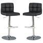 Pacific Landing Adjustable Barstool with Black Seat in Chrome - Set of 2, , large
