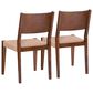 Linon Home Decor Cadence Side Chair with Woven Rope Seat in Brown (Set of 2), , large