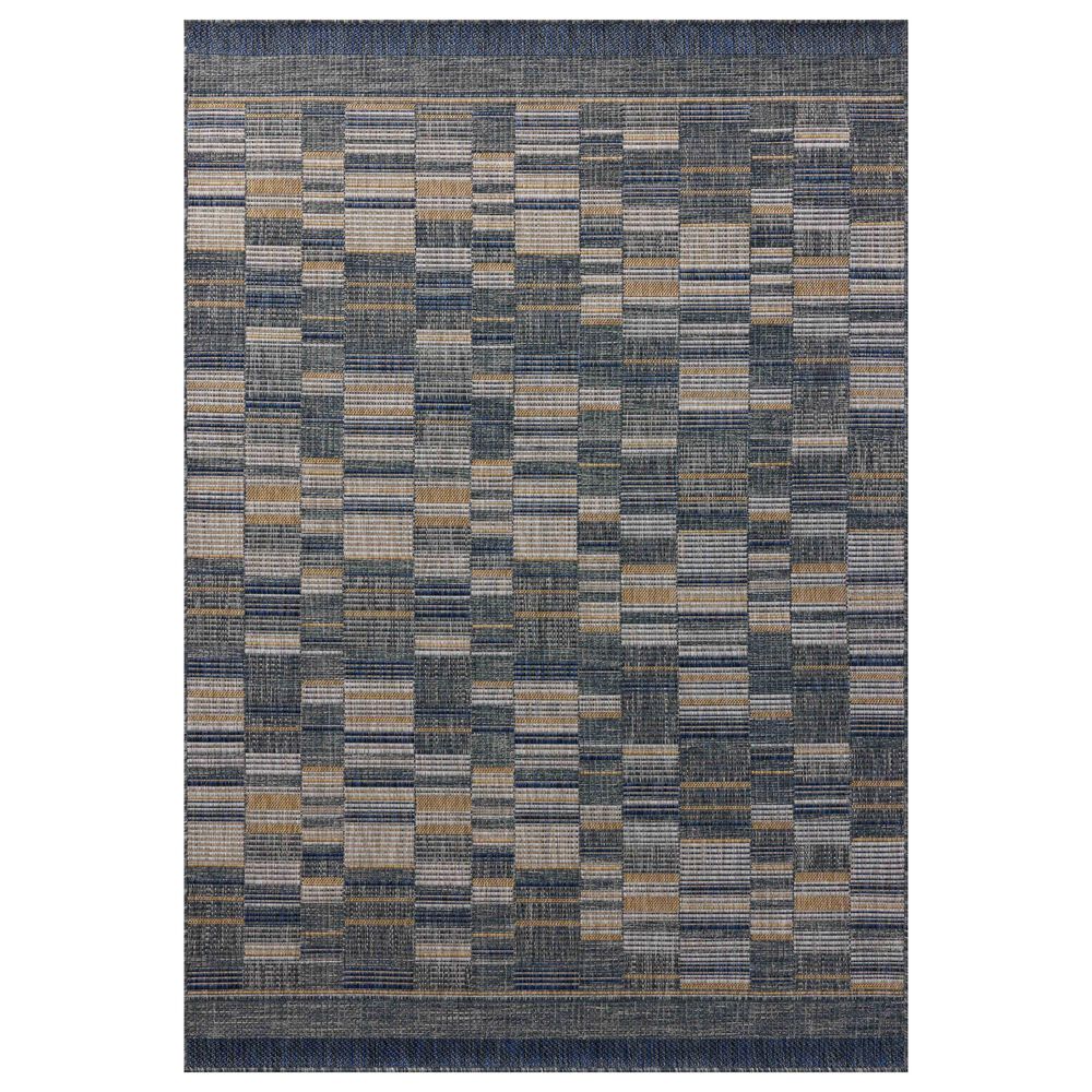 Loloi II Birch 2"3" x 3"9" Denim and Gold Indoor/Outdoor Area Rug, , large
