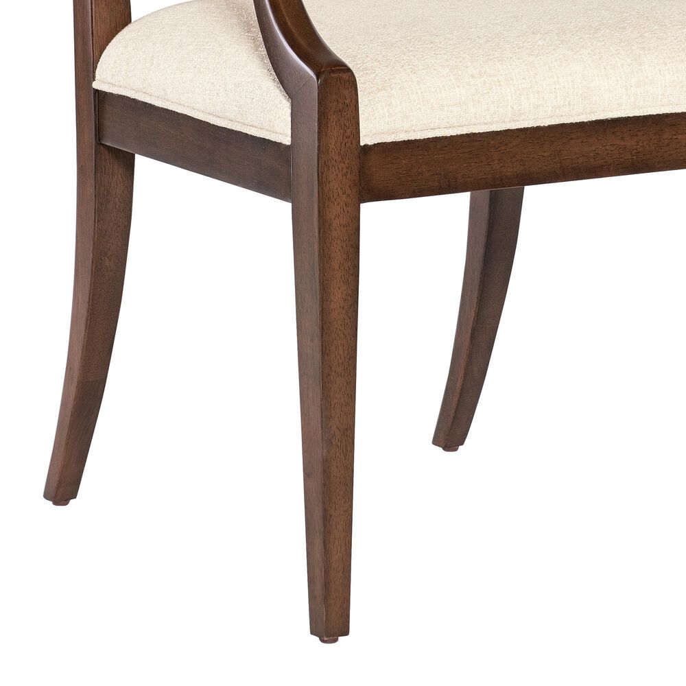 Hooker Furniture Archives Arm Chair with Curate Wheat Upholstered in Classic Walnut, , large