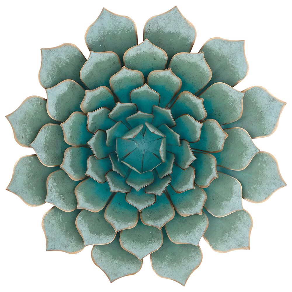 Maple and Jade Traditional Metal Wall Decor in Turquoise, , large