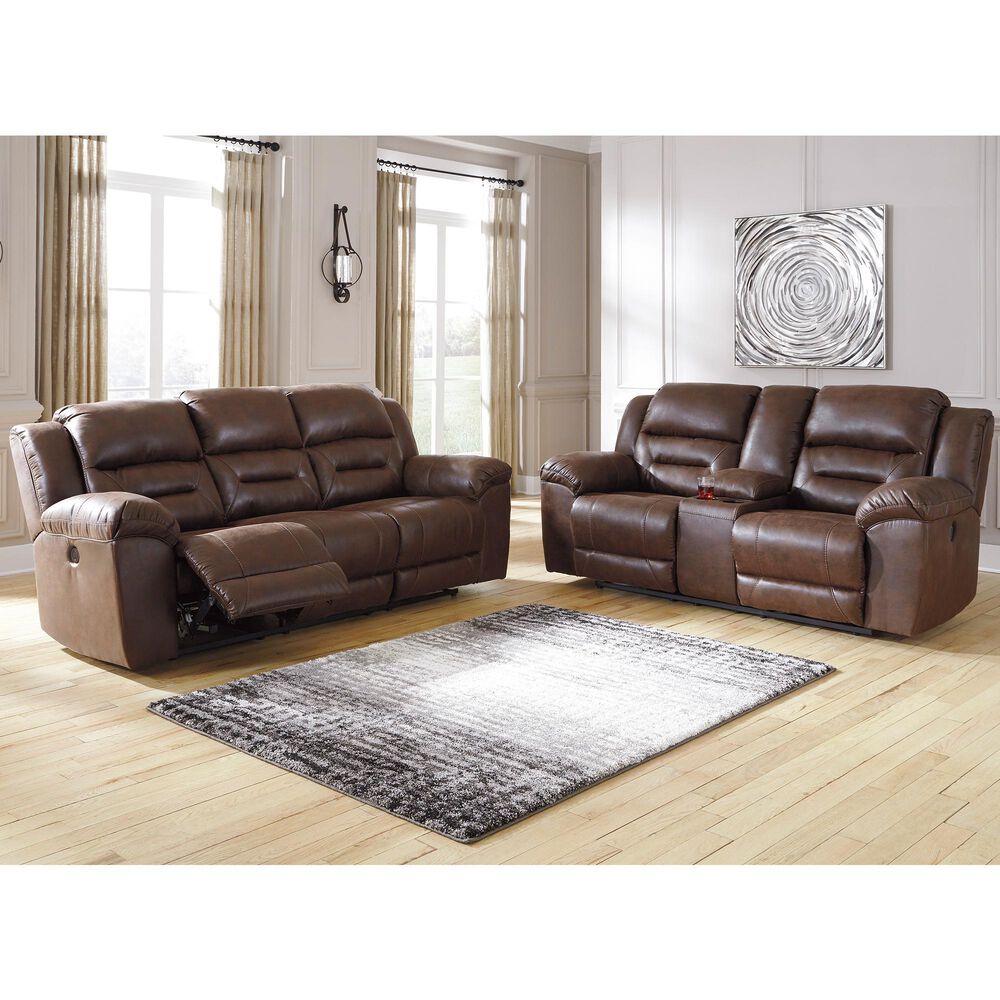 Ashley Stoneland Power Reclining Sofa in Chocolate, , large