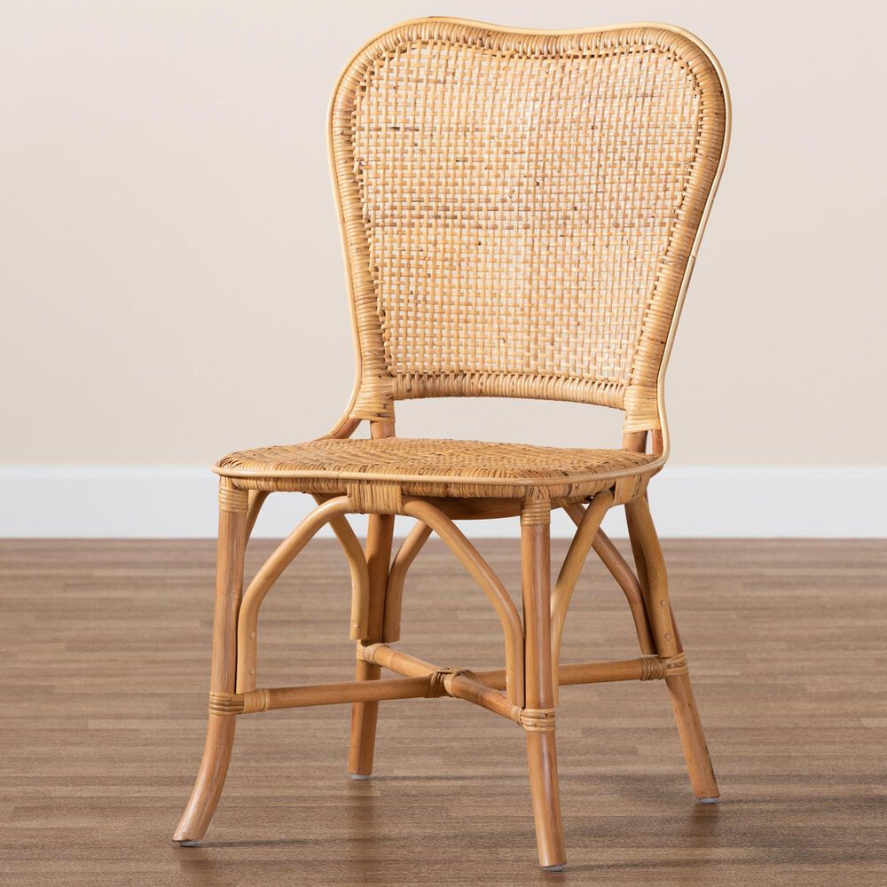 Baxton Studio Irene Side Chair in Natural Brown, , large