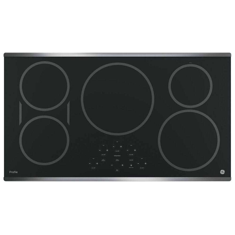 GE Profile 36" Built-In Touch Control Induction Cooktop in Stainless and Black, , large