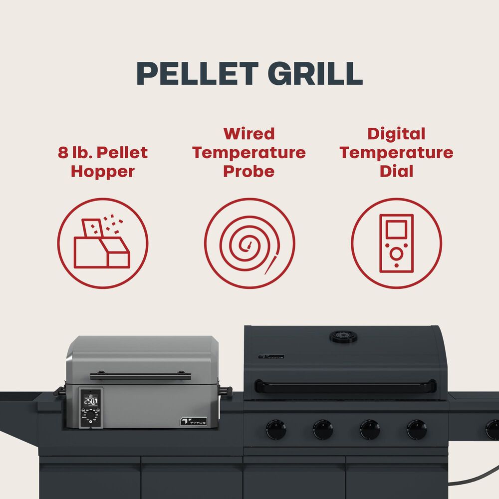 Tytus Anaheim and Emberwood 3-Piece Modular Duo with Pellet Grill in Gunmetal Gray, , large