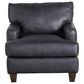 Craftmaster Furniture Corp 3-Piece Stationary Leather Living Room Set in Dark Gray, , large