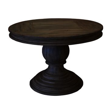 Santa Fe Rustic Michel Angelo 57" Round Dining Table in Antique Black, , large