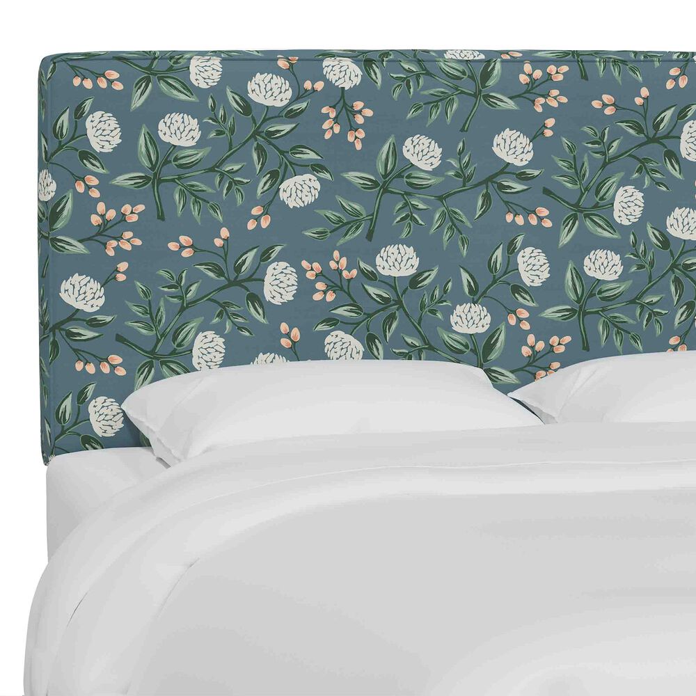 Skyline Furniture Elly King Headboard in Peonies Emerald, , large