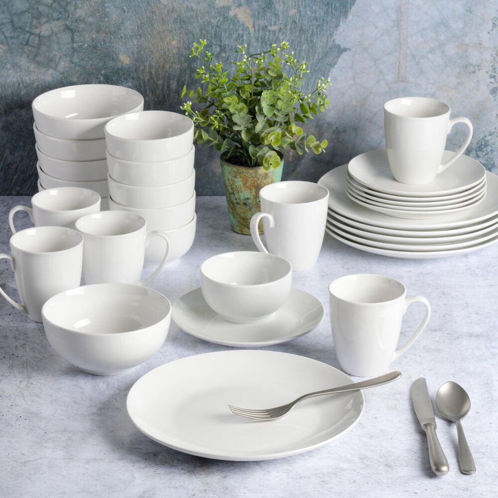 Gibson Home Ogalla 30-Piece Dinnerware Set in White, , large