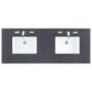 James Martin Vanities Brittany 60" Double Bathroom Vanity in Victory Blue with 3 cm Charcoal Soapstone Quartz Top, , large