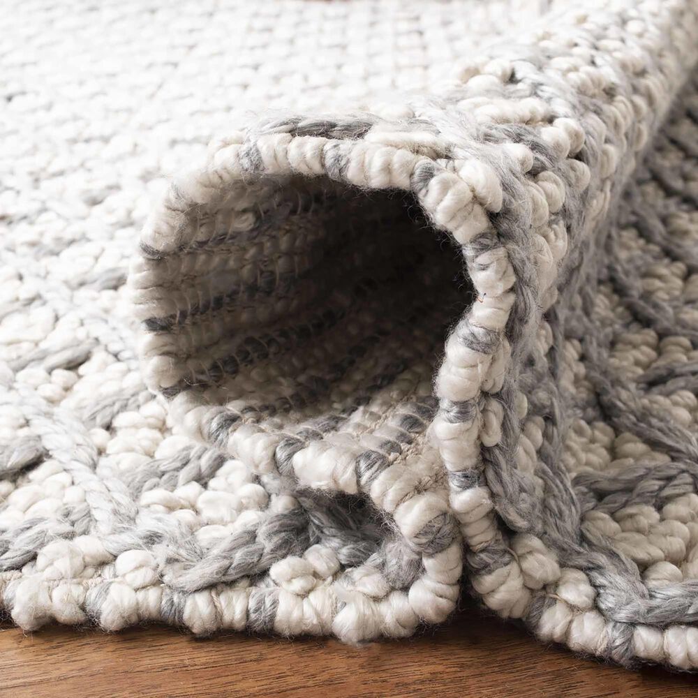 Safavieh Natura NAT404G 6&#39; Square Silver and Ivory Area Rug, , large