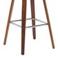 Armen Living Vienna Swivel Bar Height Stool with Vintage Blue Upholstery in Walnut, , large