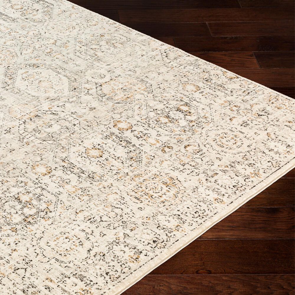 Surya Indigo IGO-2306 5&#39;3&quot; x 7&#39;3&quot; Black and Beige Area Rug, , large