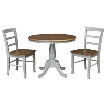 International Concepts Madrid 3-Piece Dining Set in Distressed Oak, , large