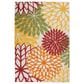 Nourison Aloha Tropical 9"6" x 13" Red and Multicolor Indoor/Outdoor Area Rug, , large