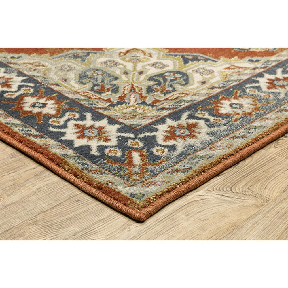 Oriental Weavers Branson 9&#39;10&quot; x 12&#39;10&quot; Rust and Beige Area Rug, , large