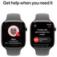 Apple Watch Series 10 GPS + Cellular 46mm Natural Titanium Case with Stone Gray Sport Band - S/M, , large