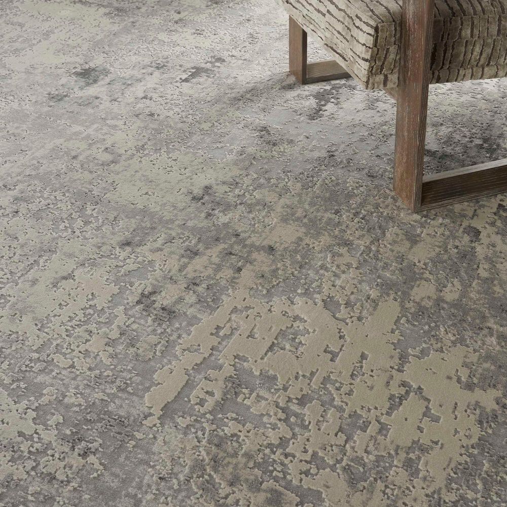 Nourison Rustic Textures Grey and Beige 6&#39; x 9&#39; Area Rug, , large