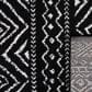 Safavieh Tulum Traditional 2" x 9" Black and Ivory Runner, , large