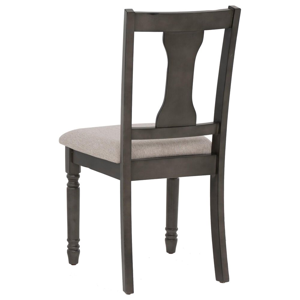 Linon Home Decor Willow Side Chair in Dark Grey, , large