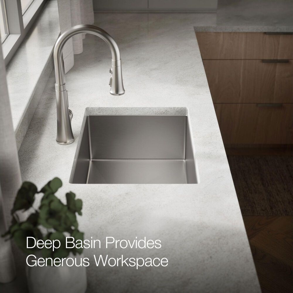 Kohler Strive 24" Undermount Single Bowl Kitchen Sinks in Stainless Steel, , large