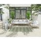 Nourison Positano Geometric Blue and Green 4" x 6" Indoor/Outdoor Area Rug, , large