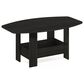 HOMLUX 2-Tier Oval Coffee Table in Espresso, , large