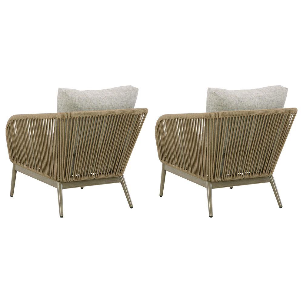 Ashley Swiss Valley Patio Lounge Chair in Beige &#40;Set of 2&#41;, , large