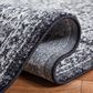Safavieh Evoke EVK256R 10" x 14" Black and Grey Area Rug, , large