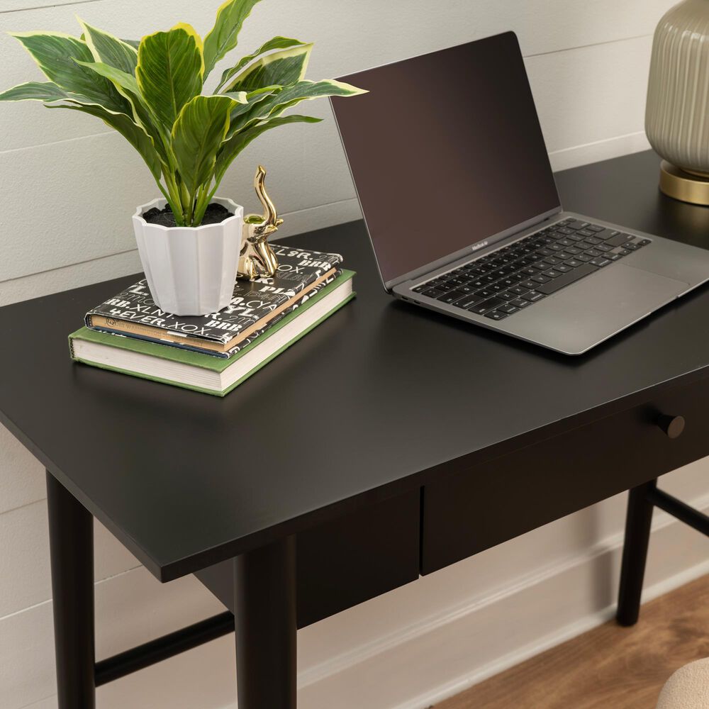 Linon Home Decor Charlotte Writing Desk in Black, , large