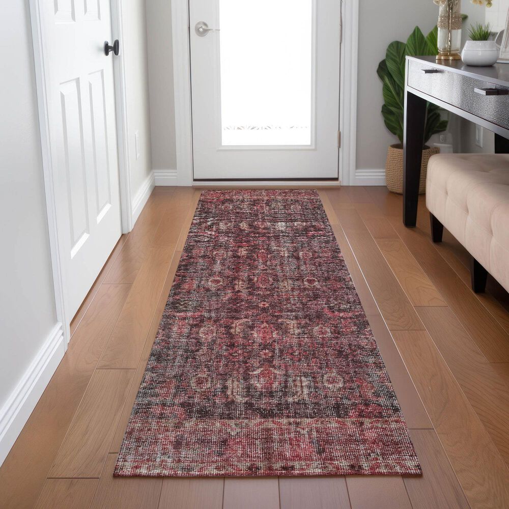 Dalyn Rug Company Karaj KJ3 2&#39;3&quot; x 7&#39;6&quot; Pink Indoor/Outdoor Runner, , large