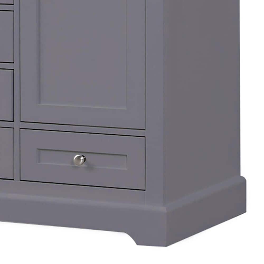 Lexora Home Dukes 48&quot; Double Bathroom Vanity in Dark Grey with 2 cm White Cultured Marble Top and Rectangular Sinks, , large