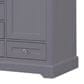 Lexora Home Dukes 48" Double Bathroom Vanity in Dark Grey with 2 cm White Cultured Marble Top and Rectangular Sinks, , large