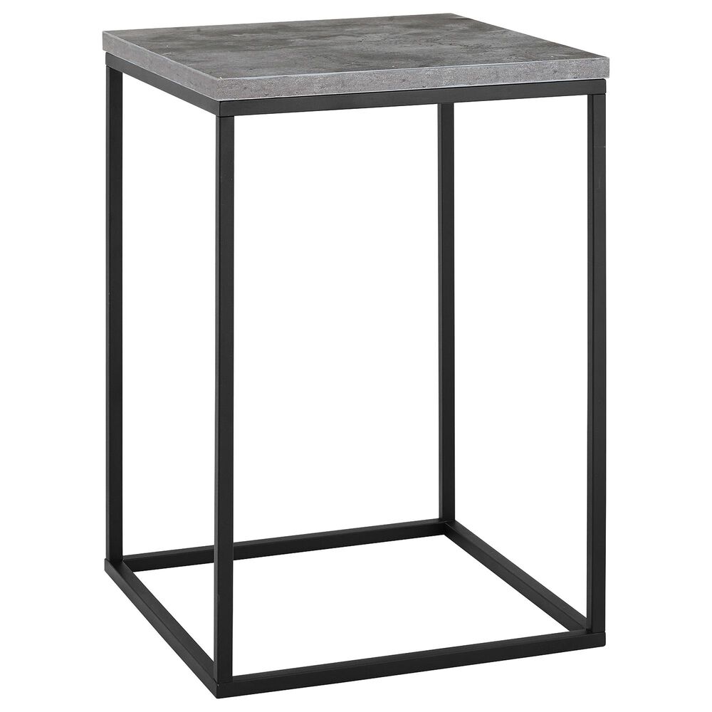 Walker Edison Lowell 16" Side Table in Dark Concrete, , large