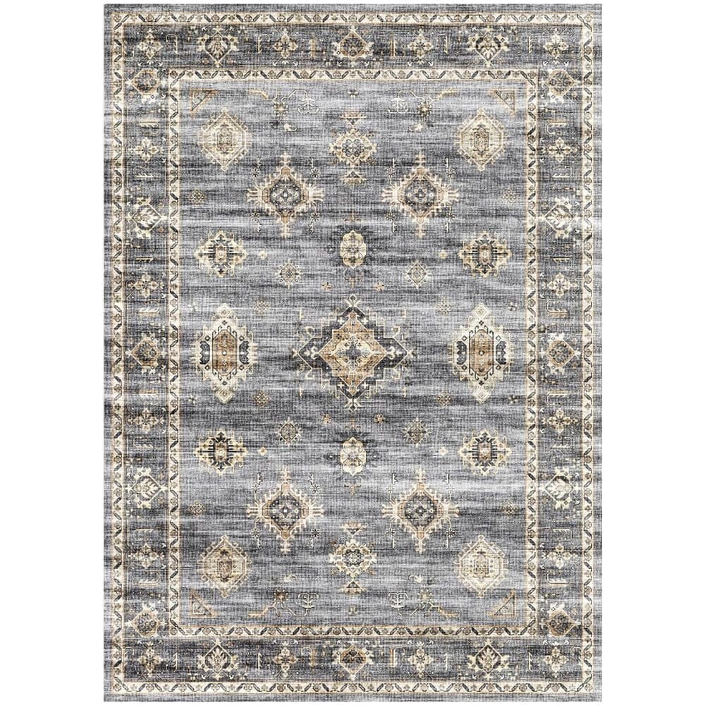 Central Oriental Rugease Raquel 5" x 7" Light Gray and Beige Area Rug, , large