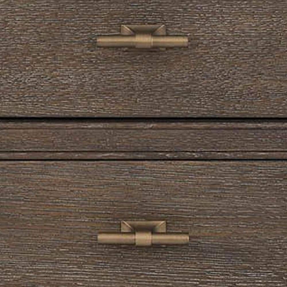 Furniture Worldwide Montclair 4-Piece Queen Panel Bedroom Set in Embossed Cocoa and Smoked Gold, , large