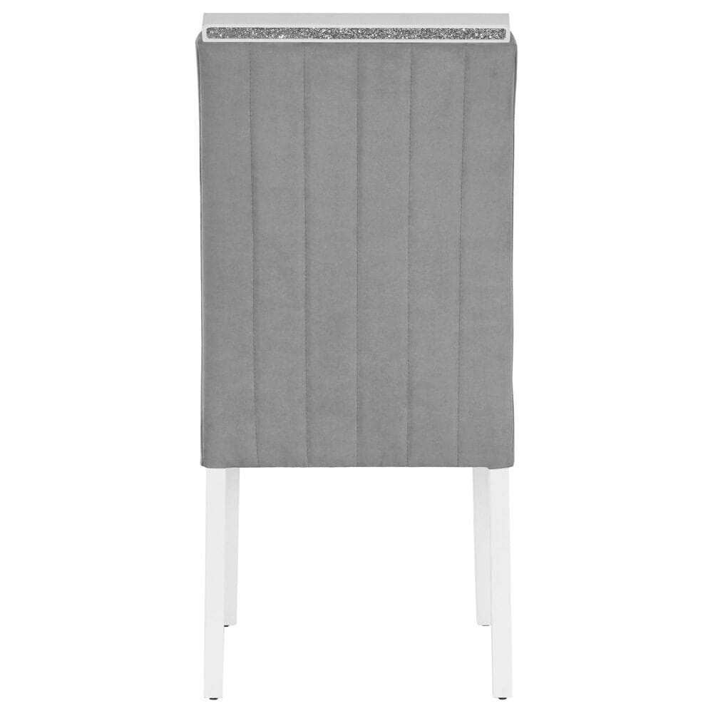 Global Furniture USA Monoco Pedestal Dining Table and 4 Dining Chairs in White, , large