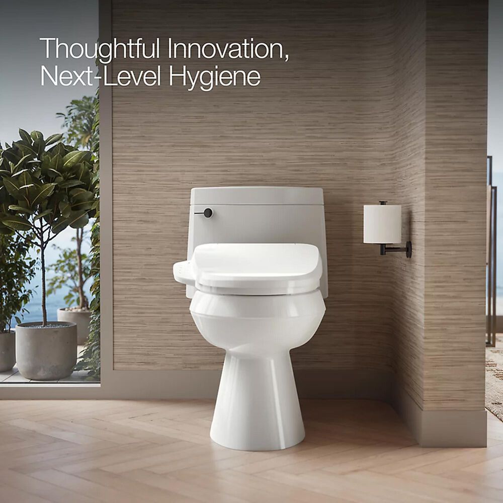 Kohler PureWash E590 Elongated Bidet Toilet Seat in White, , large