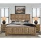 Millenium Ridgester King Panel Bed with Two Nightstands in Light Brown with USB Ports, , large