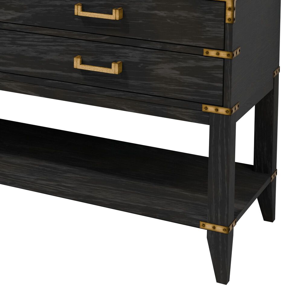 Lexora Home Norwalk 84" Double Bathroom Vanity in Black Oak with White Carrara Marble Top and Rectangular Sinks, , large