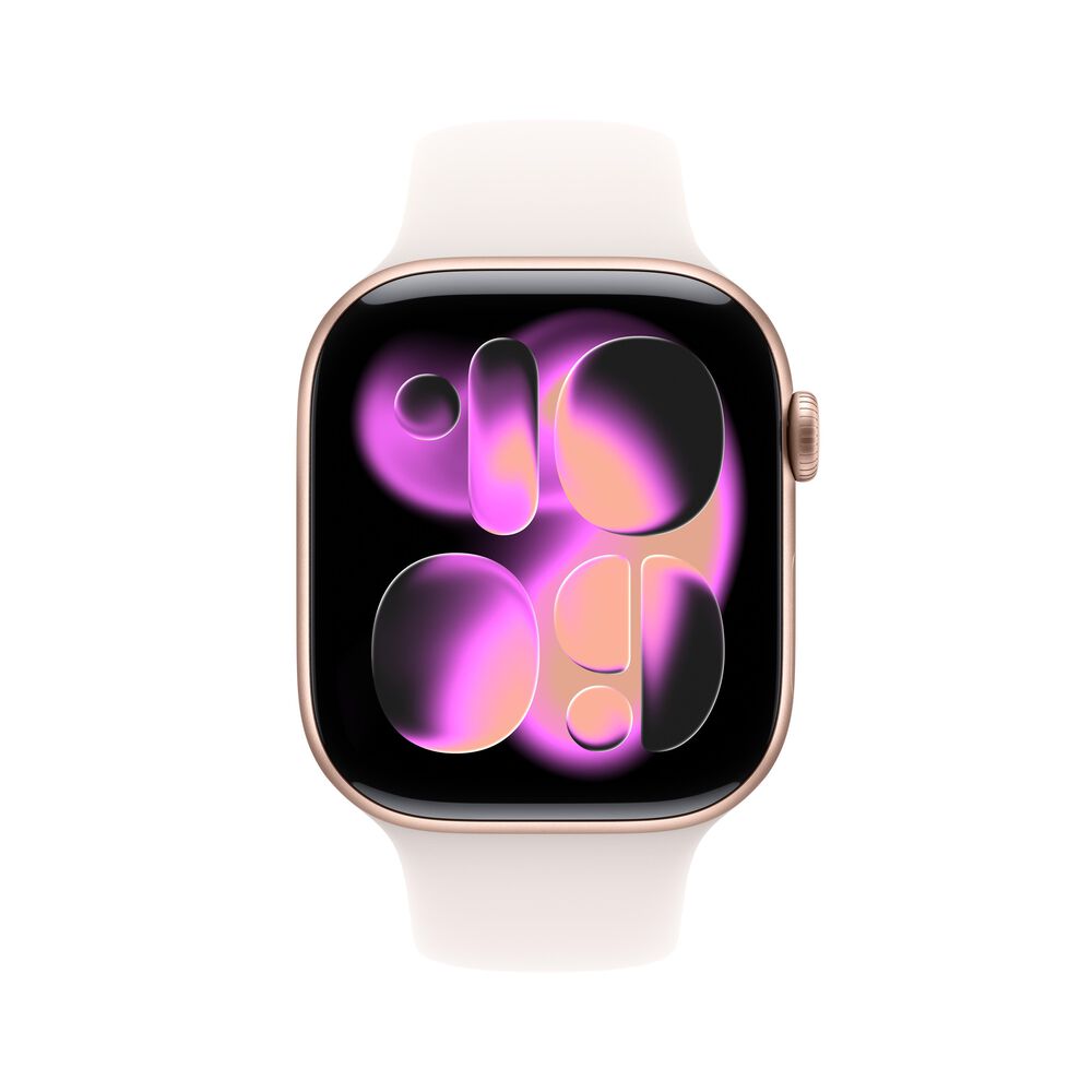 Apple Watch Series 11 &#40;GPS+Cellular&#41; 46mm Aluminum Case with Light Blush Sport Band - M/L - Rose Gold - &#40;2025&#41;, , large