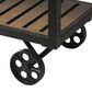 Baxton Studio Kennedy Mobile Serving Cart in Antique Black and Brown, , large