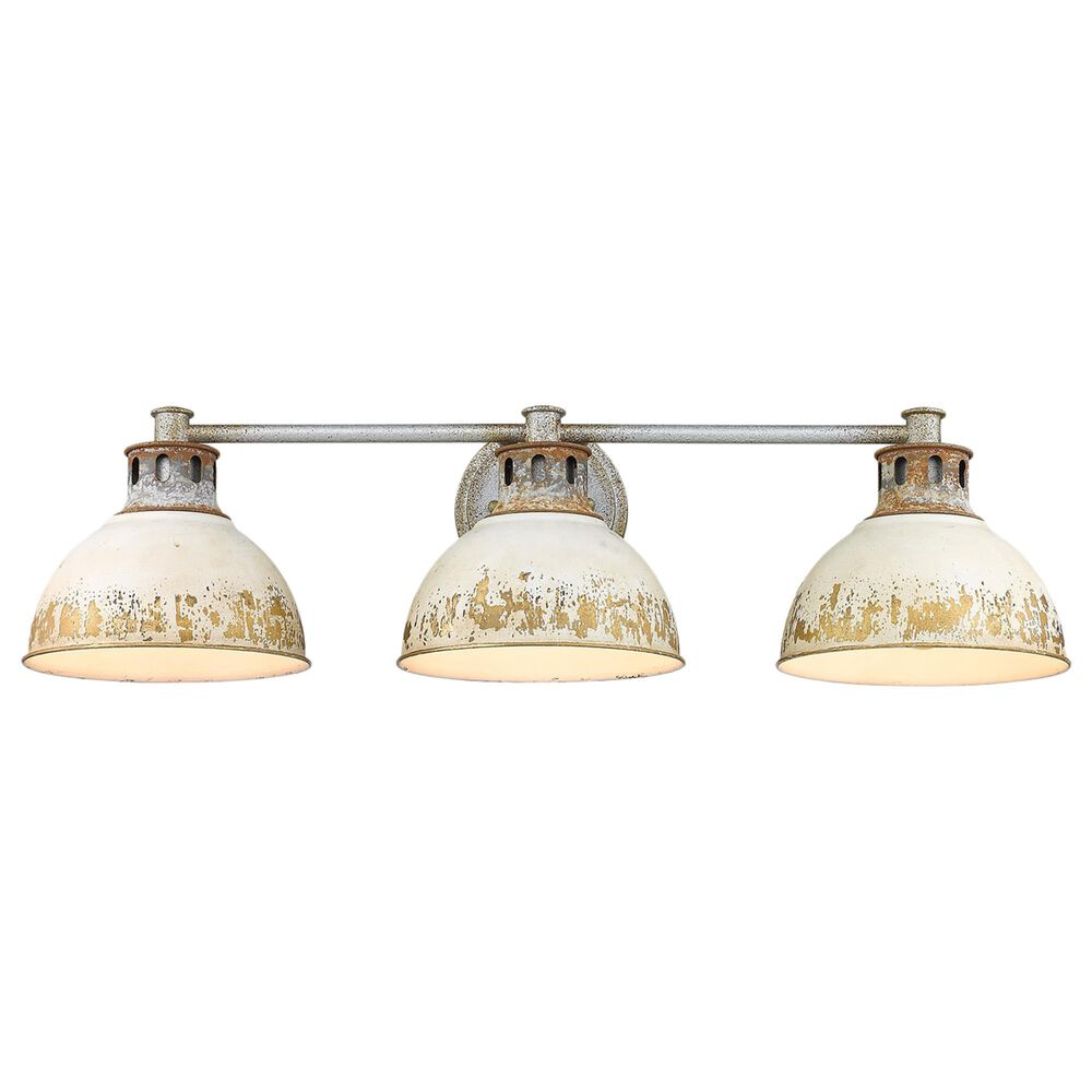 Golden Lighting Kinsley 3-Light Bath Vanity in Aged Galvanized and Antique Ivory, , large