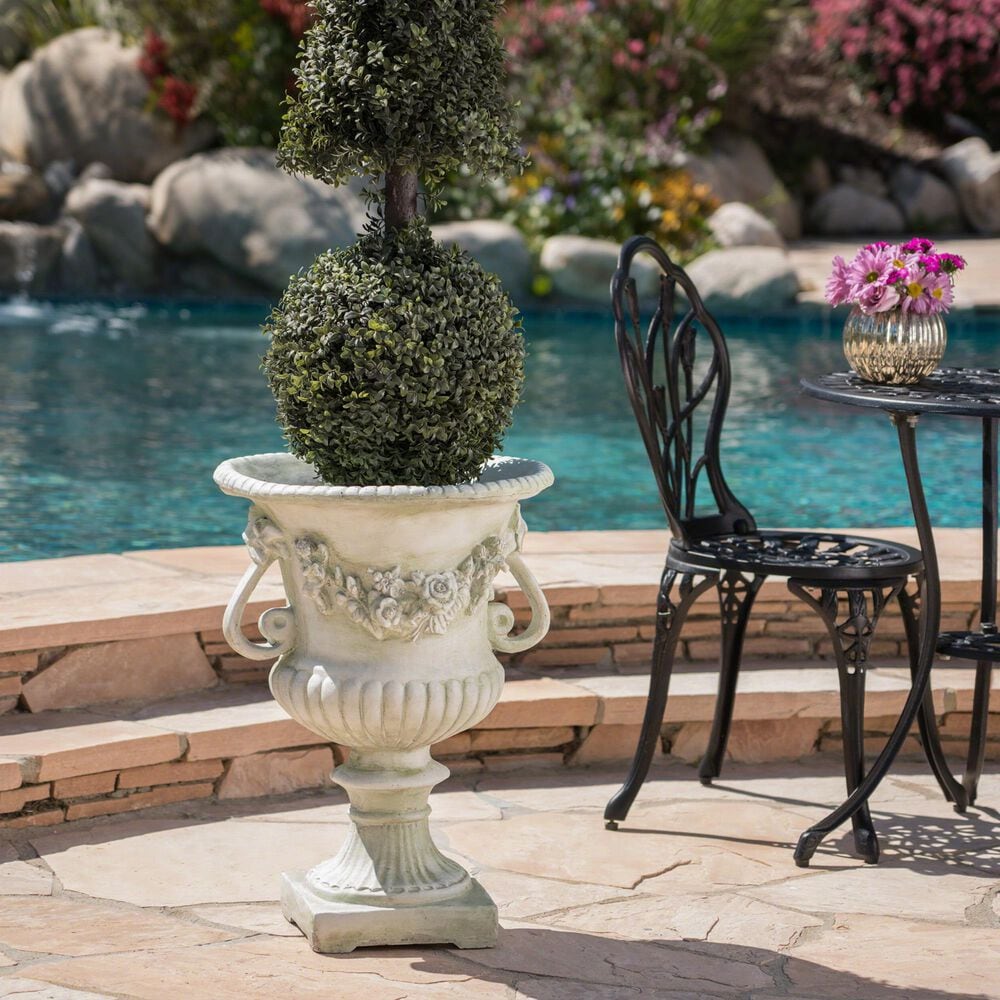 Hearth and Haven Outdoor Garden Urn Planter in White, , large