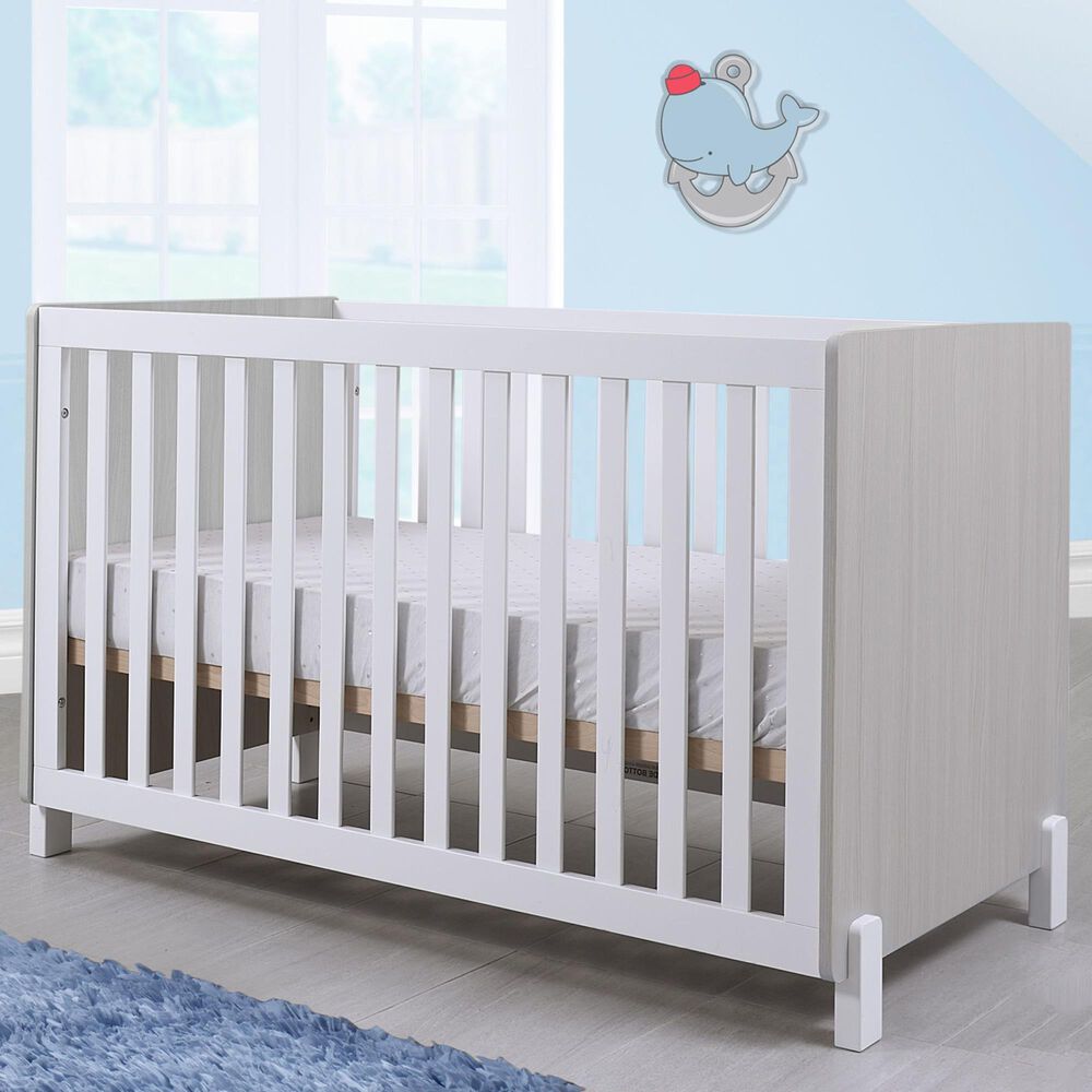 Sorelle Pannello 3-In-1 Convertible Crib in Grigio and White, , large