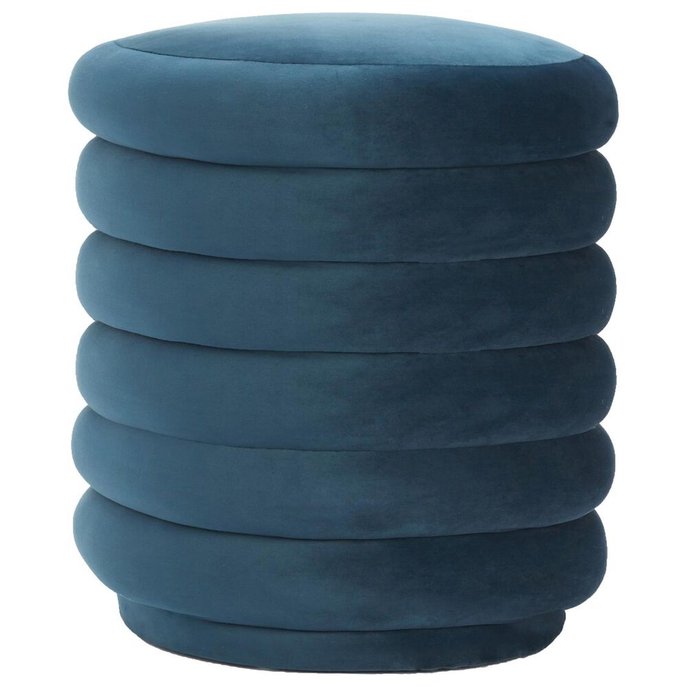 Accents DeVille Madison Large Pouf in Blue, , large