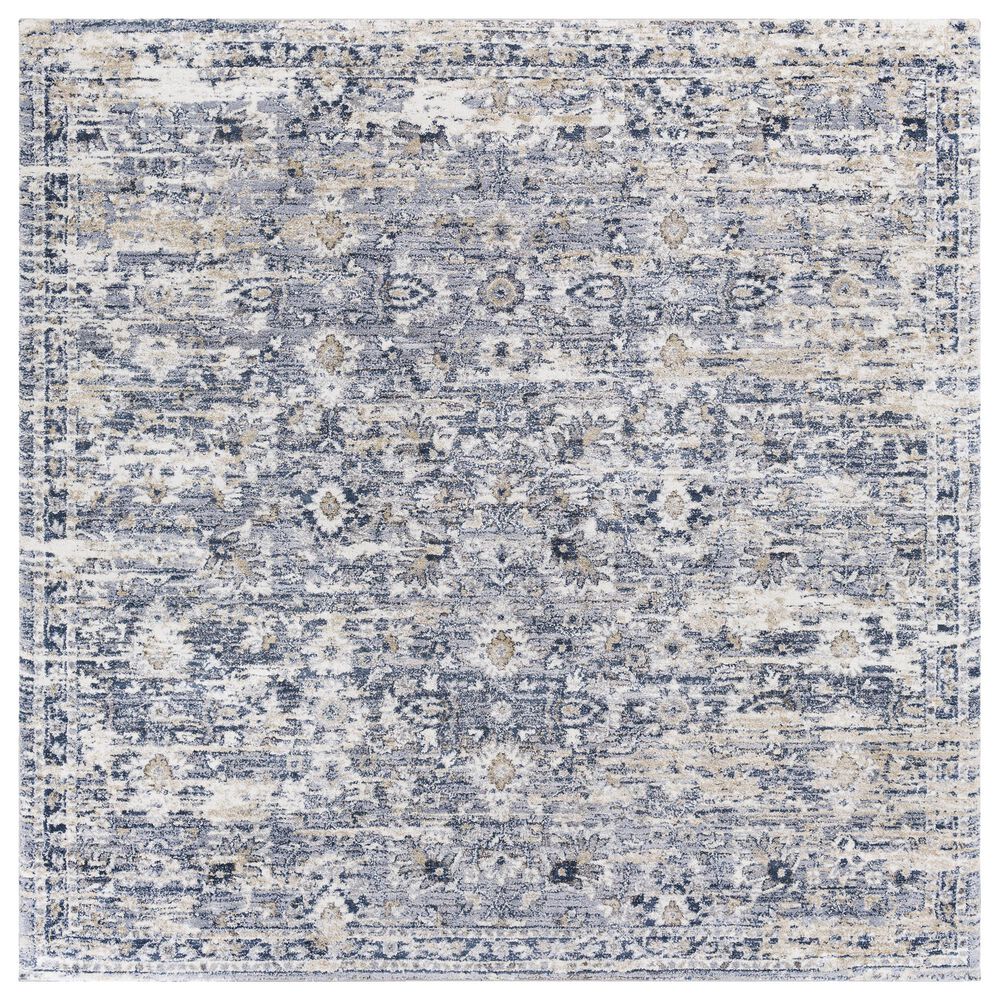 Surya Tuscany Transitional 7"10" Square Blue, Beige and Gray Area Rug, , large