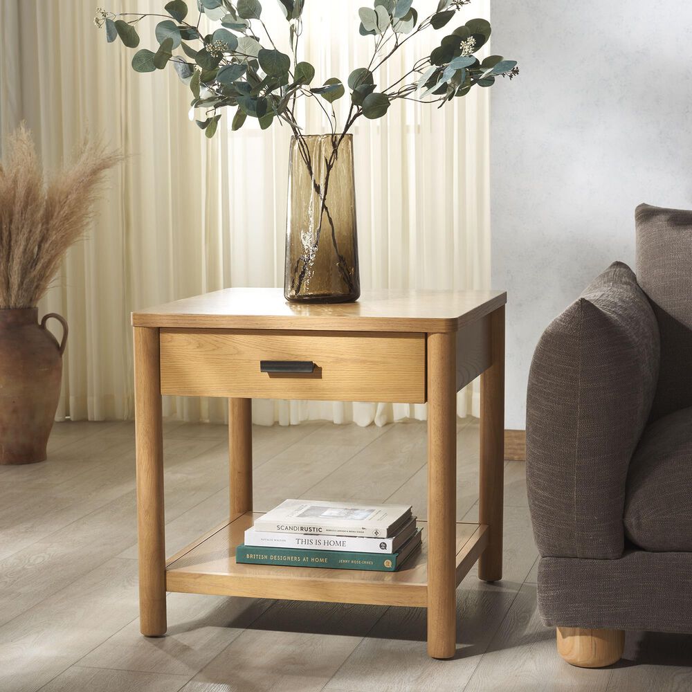 Safavieh Jaylessa 1-Drawer End Table in Natural, , large